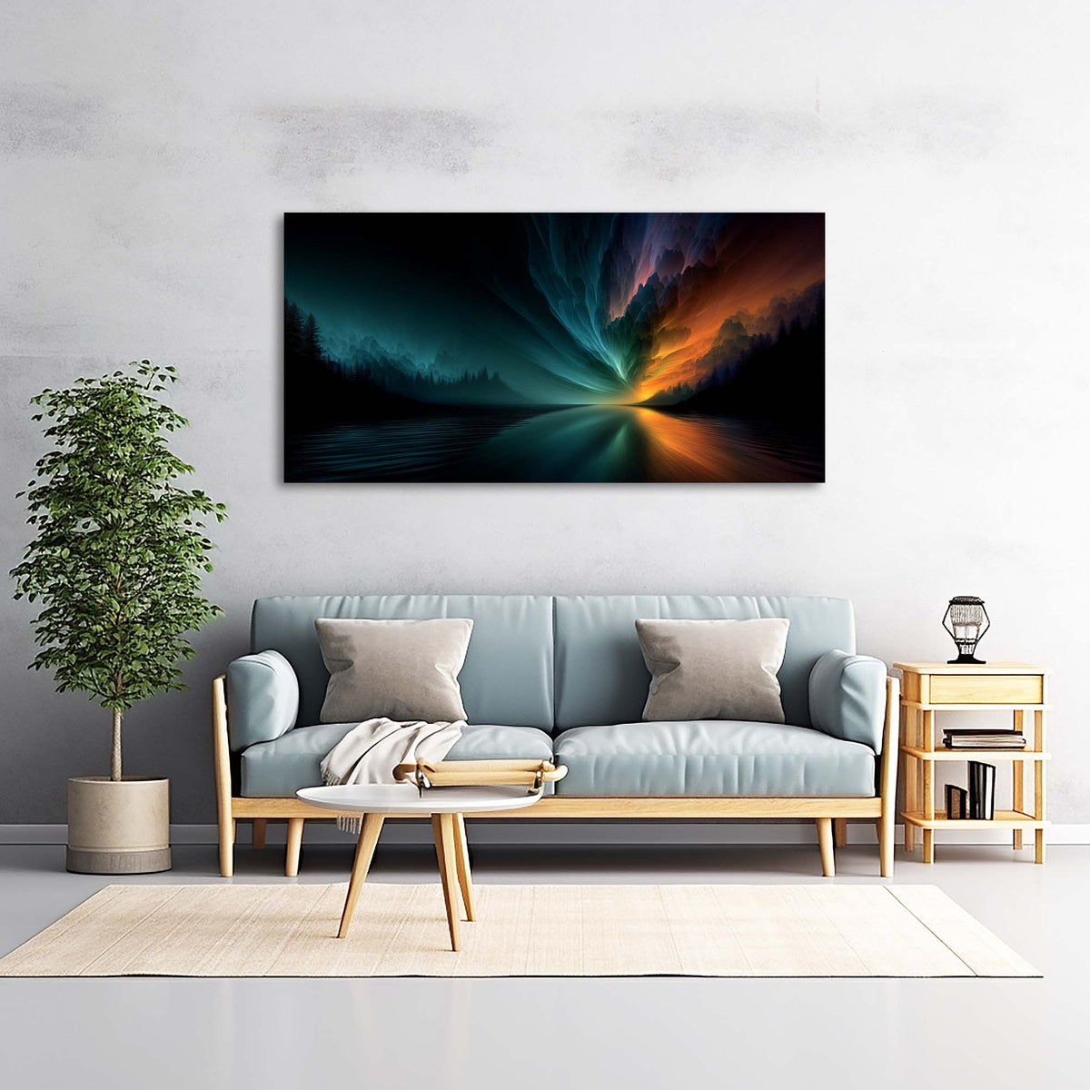 Navy Blue Fantasy Abstract Wall Art Art Deco Painting Prints Canvas Artwork Living Room Family Bedroom Office Decor