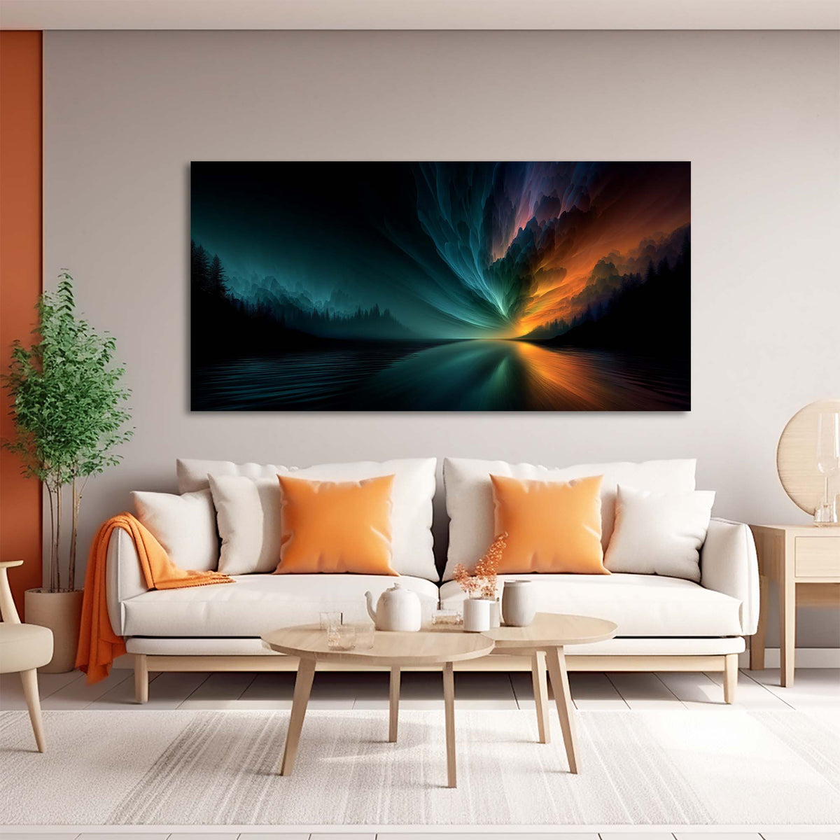 Navy Blue Fantasy Abstract Wall Art Art Deco Painting Prints Canvas Artwork Living Room Family Bedroom Office Decor