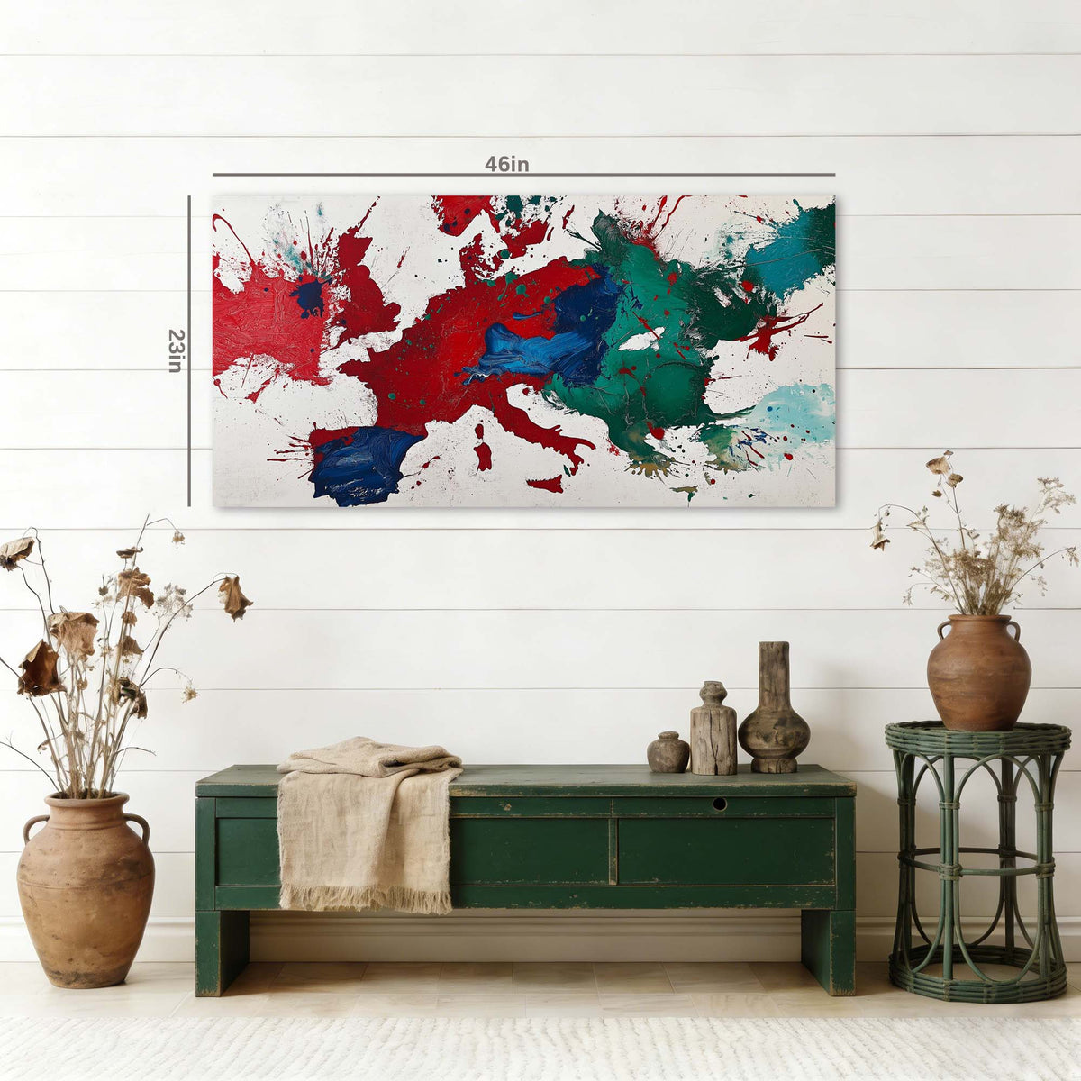 Green Abstract Abstract Wall Art for Living Room Canvas Painting Prints Artwork Family Bedroom Office Decor