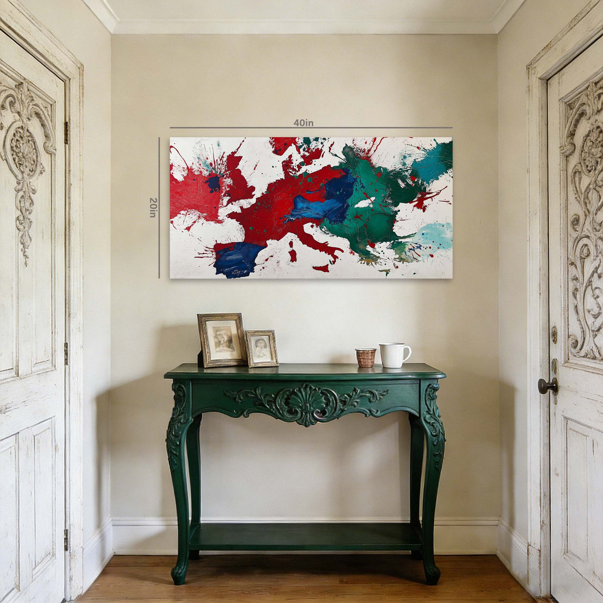 Green Abstract Abstract Wall Art for Living Room Canvas Painting Prints Artwork Family Bedroom Office Decor