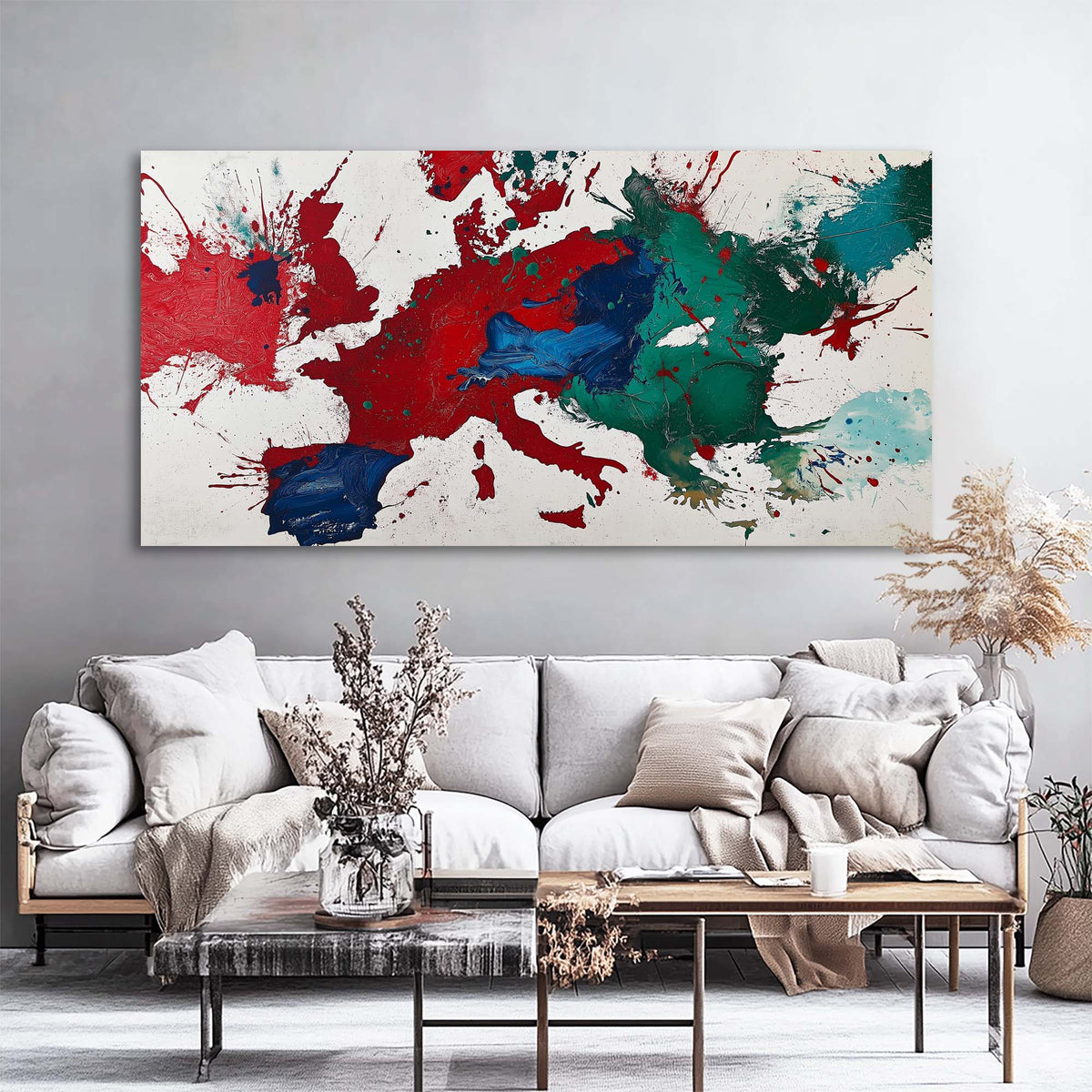 Green Abstract Abstract Wall Art for Living Room Canvas Painting Prints Artwork Family Bedroom Office Decor