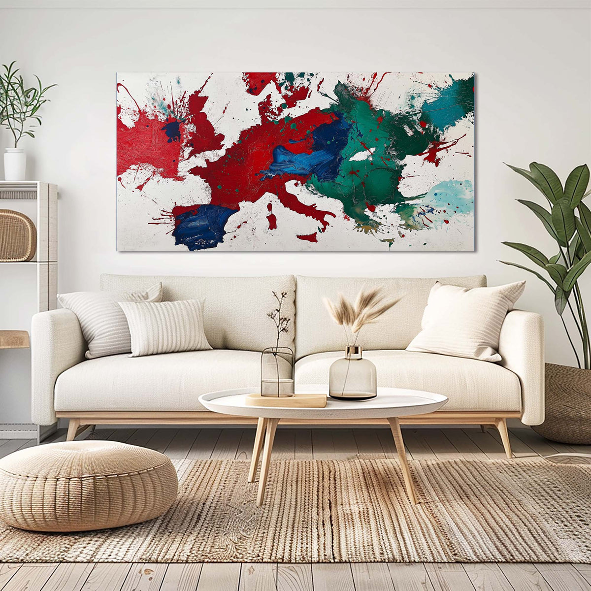 Green Abstract Abstract Wall Art for Living Room Canvas Painting Prints Artwork Family Bedroom Office Decor