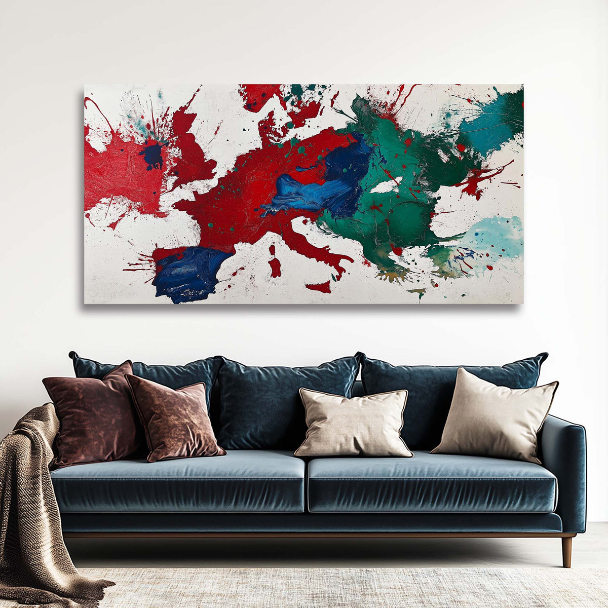 Green Abstract Abstract Wall Art for Living Room Canvas Painting Prints Artwork Family Bedroom Office Decor