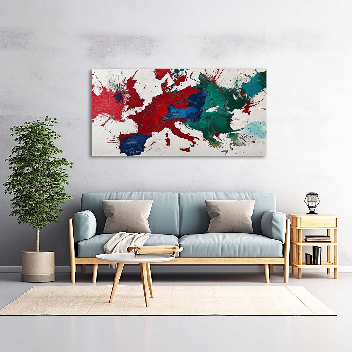 Green Abstract Abstract Wall Art for Living Room Canvas Painting Prints Artwork Family Bedroom Office Decor