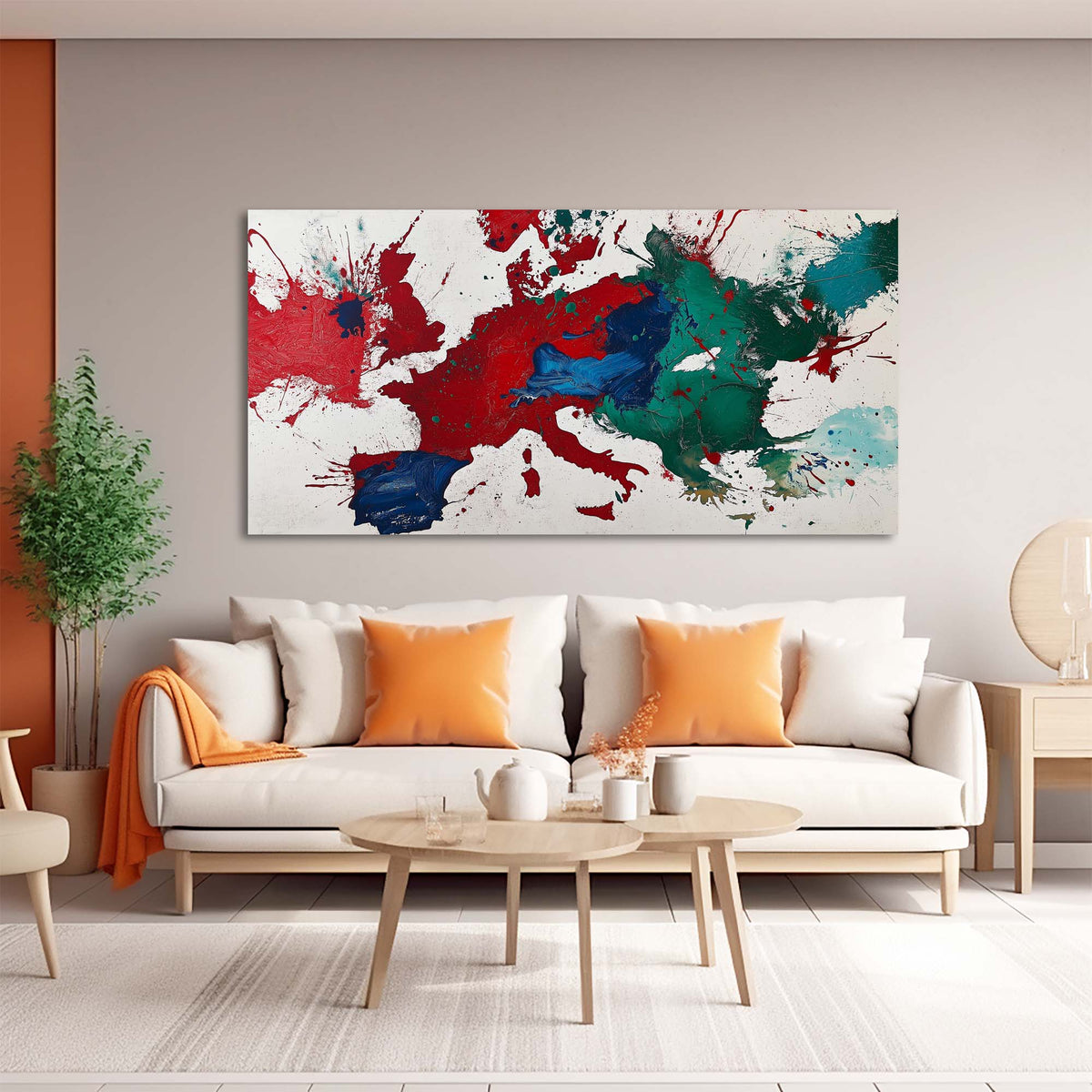 Green Abstract Abstract Wall Art for Living Room Canvas Painting Prints Artwork Family Bedroom Office Decor