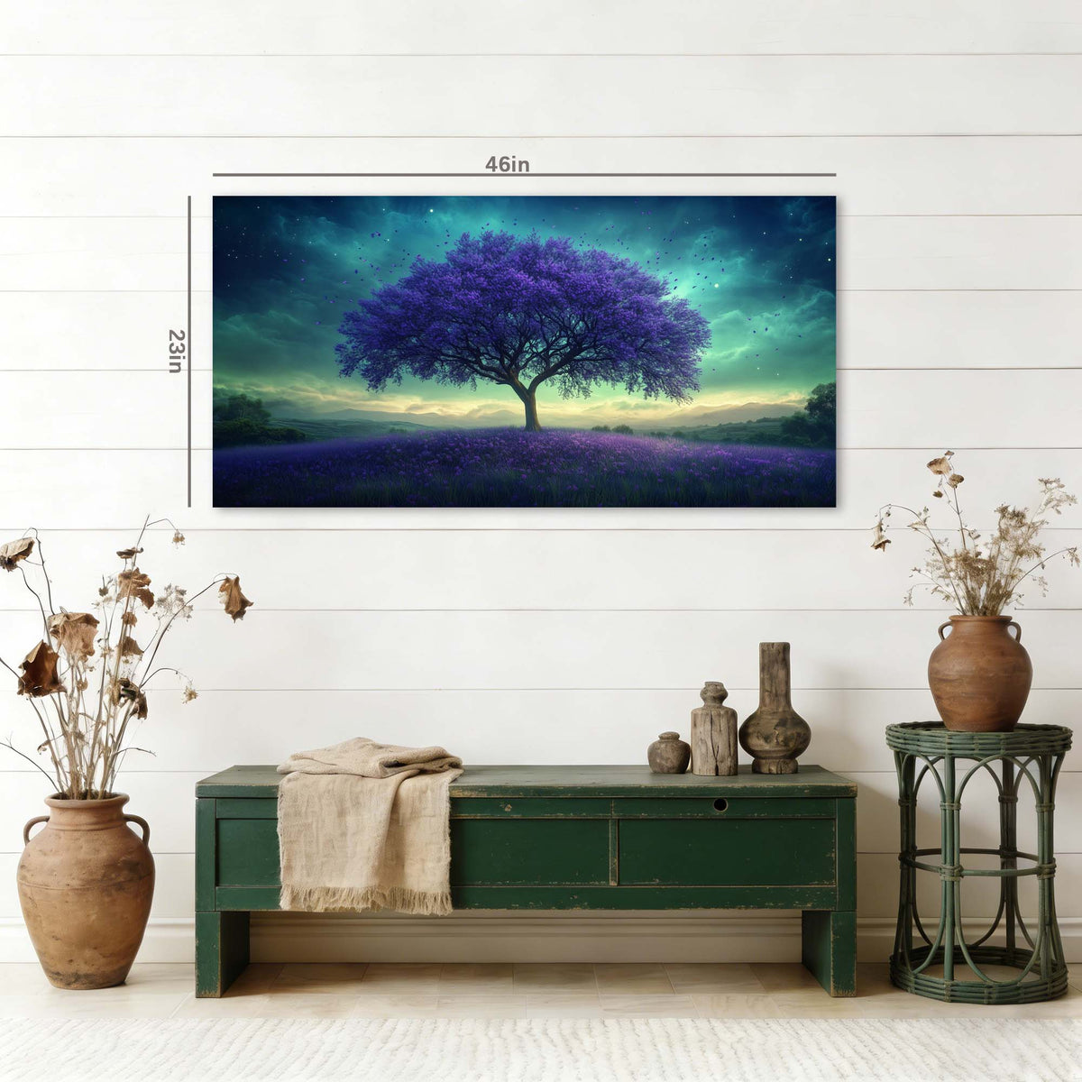 Navy Blue Fantasy Nature Wall Art Art Deco Painting Prints Canvas Artwork Living Room Family Bedroom Office Decor