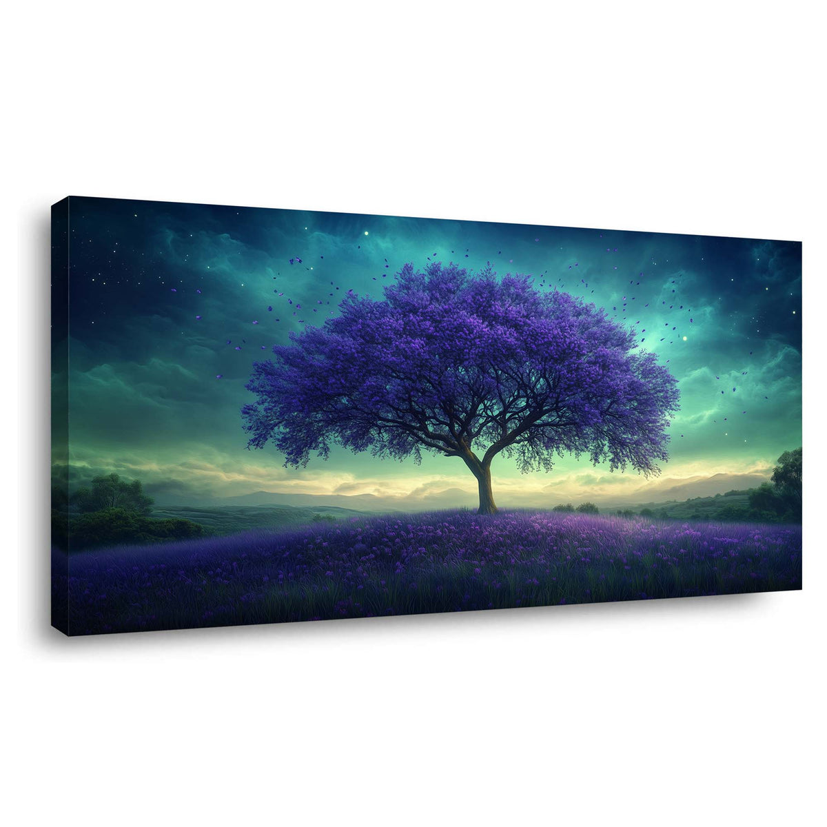 Navy Blue Fantasy Nature Wall Art Art Deco Painting Prints Canvas Artwork Living Room Family Bedroom Office Decor