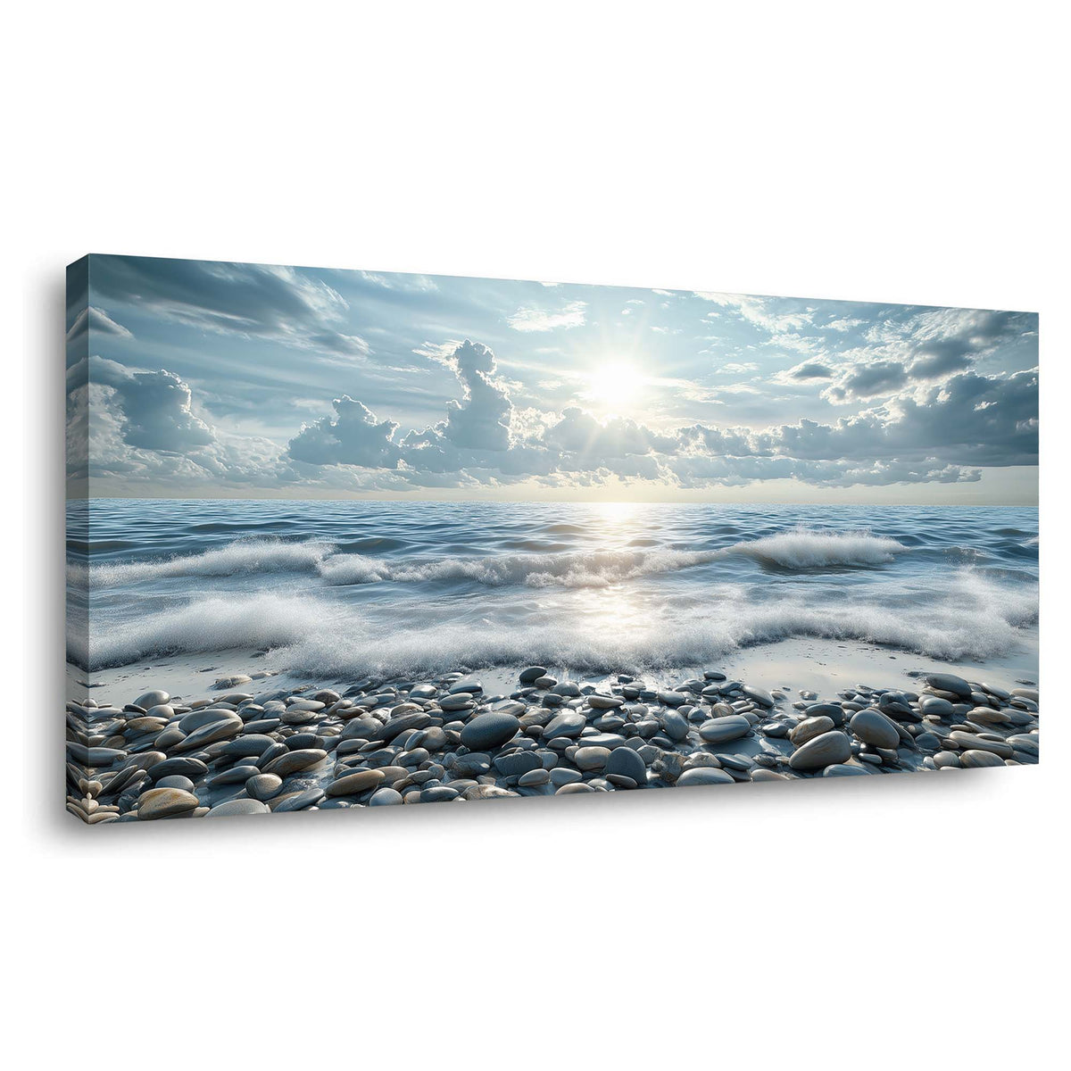 Navy Blue Coastal Nature Wall Art Canvas Painting Prints Artwor Office Bedroom Living Room Decor
