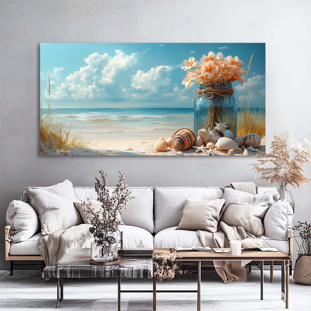 White Floral Wall Art Paintings Print Canvas Painting Prints Modern Artwork Office Living Room Over the Couch Bedroom Decor