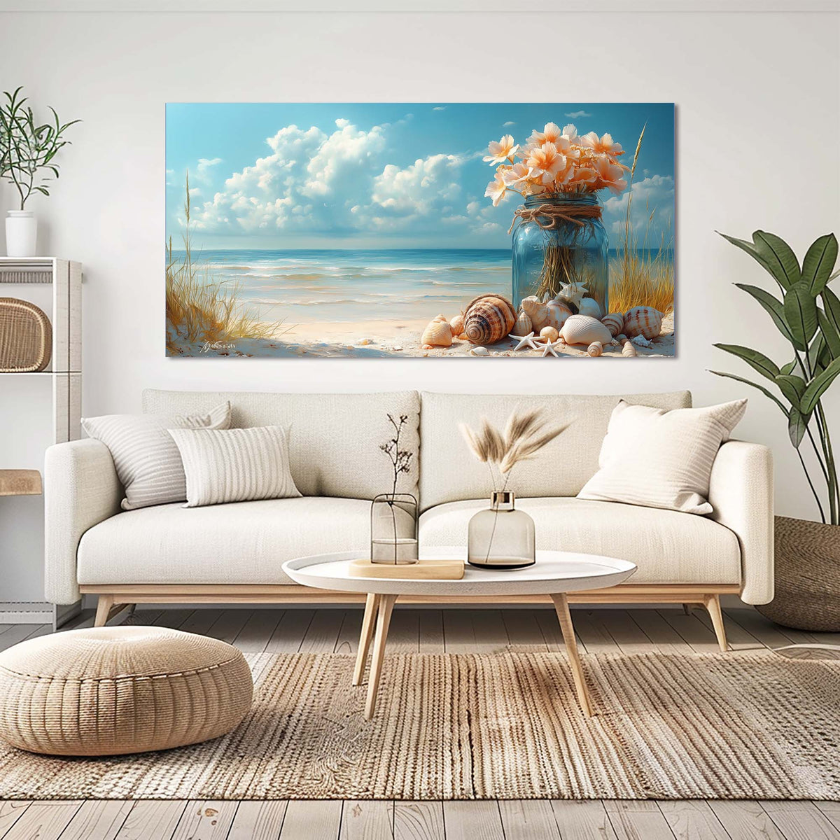White Floral Wall Art Paintings Print Canvas Painting Prints Modern Artwork Office Living Room Over the Couch Bedroom Decor