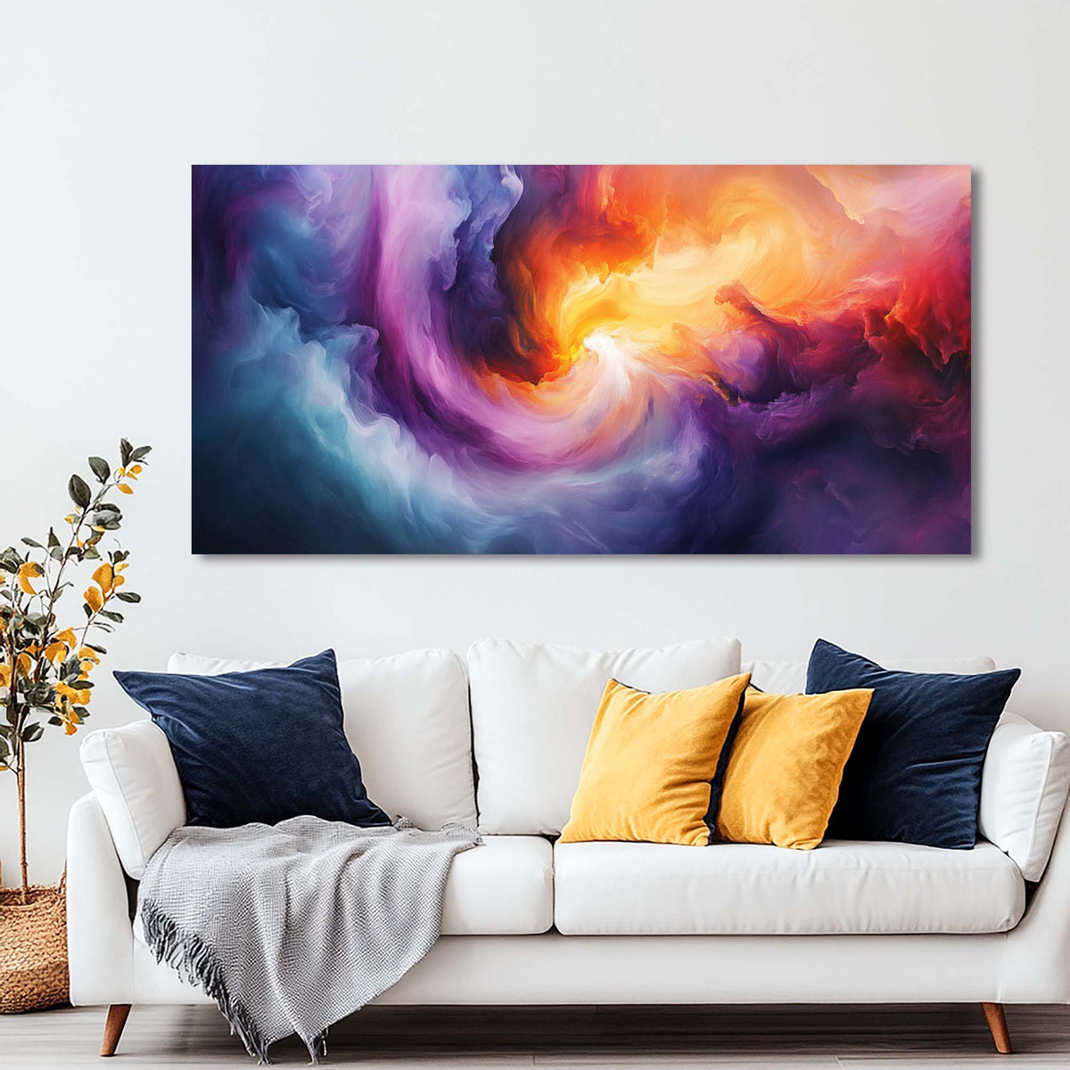 Navy Blue Abstract Wall Art Paintings Print Canvas Painting Prints Modern Artwork Office Living Room Over the Couch Bedroom Decor