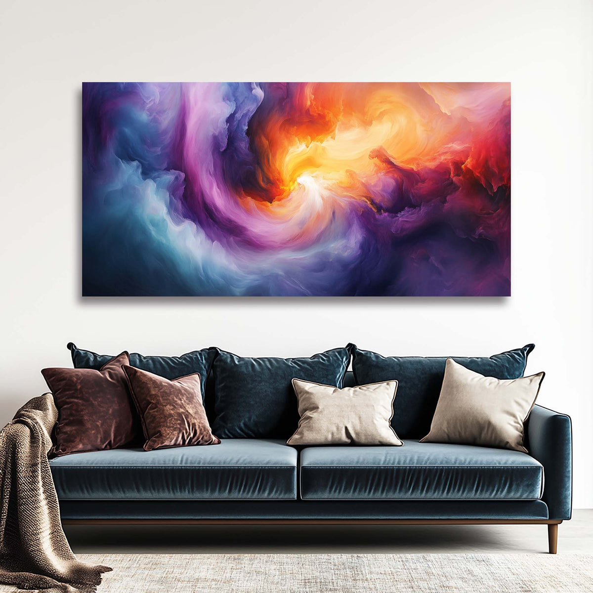 Navy Blue Abstract Wall Art Paintings Print Canvas Painting Prints Modern Artwork Office Living Room Over the Couch Bedroom Decor