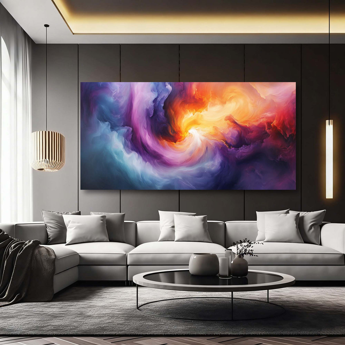 Navy Blue Abstract Wall Art Paintings Print Canvas Painting Prints Modern Artwork Office Living Room Over the Couch Bedroom Decor