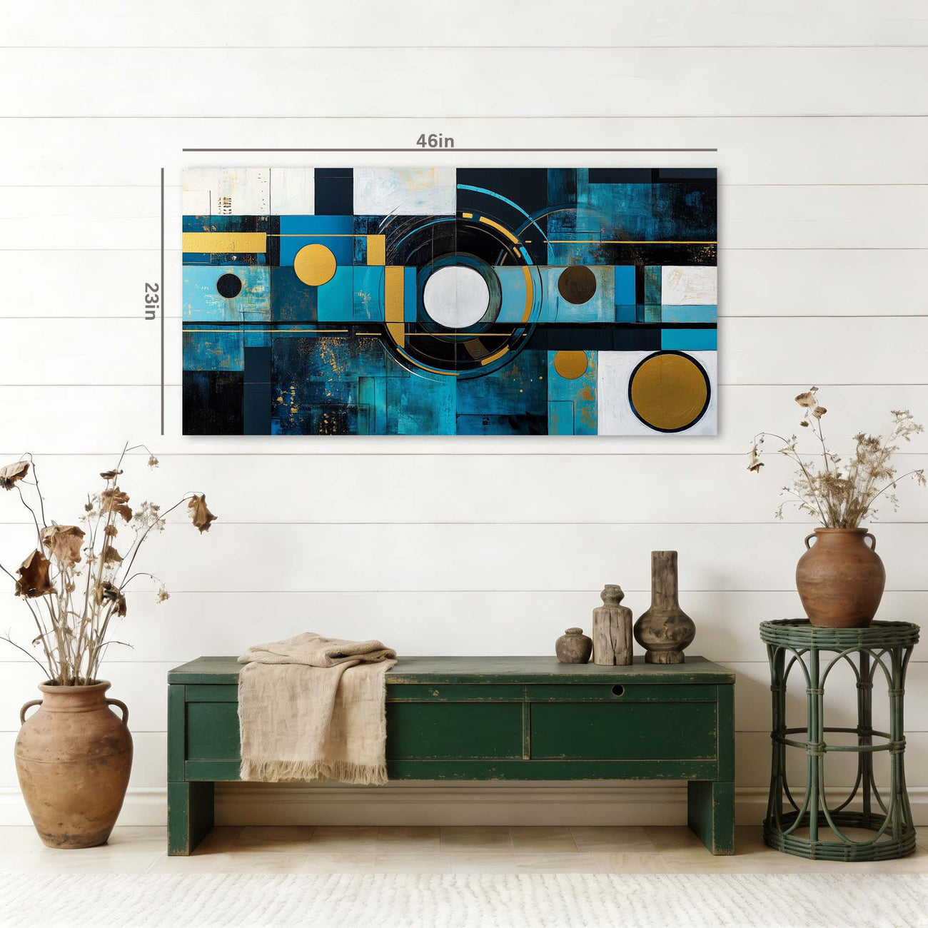 Blue Abstract Abstract Wall Art for Living Room Canvas Painting Prints Artwork Family Bedroom Office Decor
