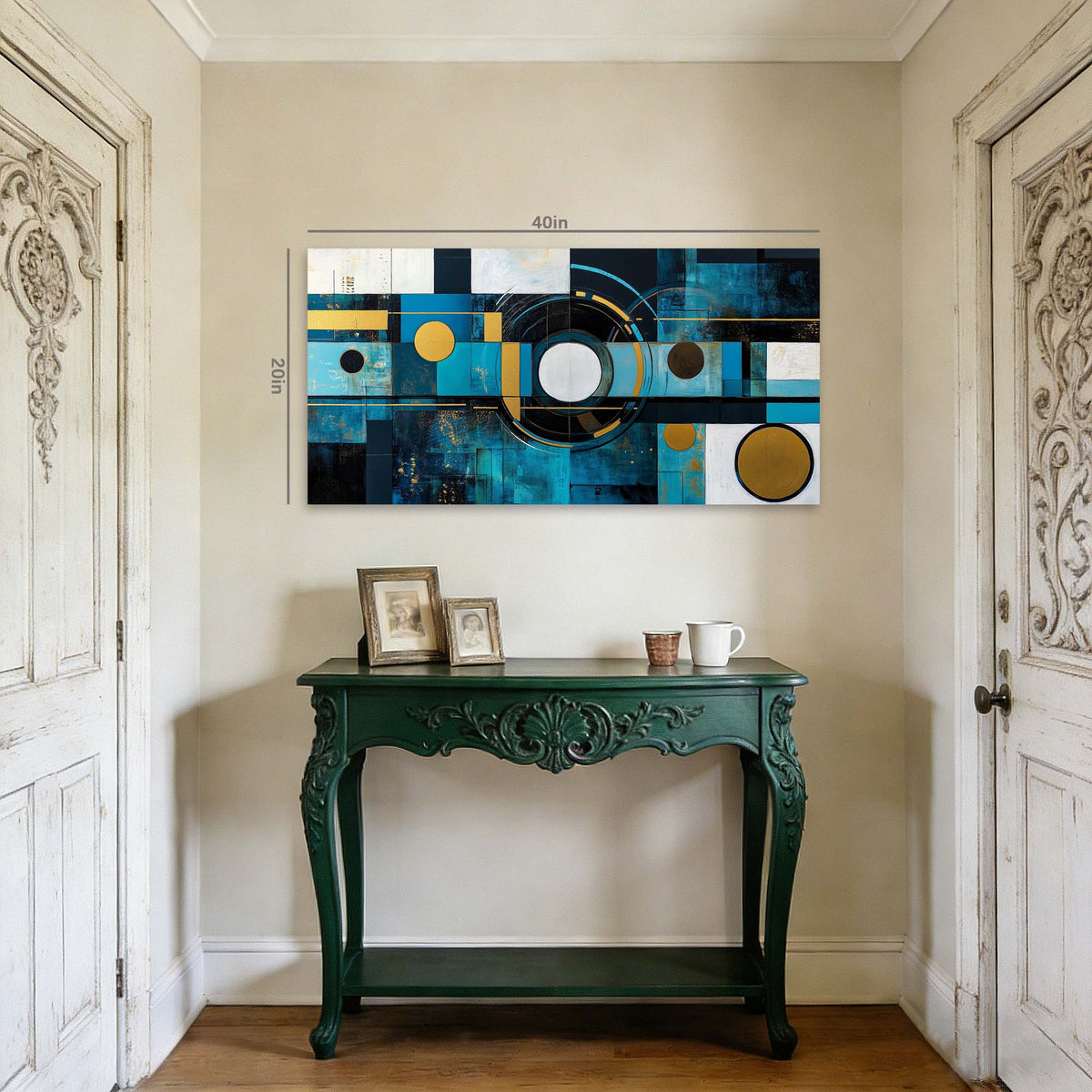 Blue Abstract Abstract Wall Art for Living Room Canvas Painting Prints Artwork Family Bedroom Office Decor