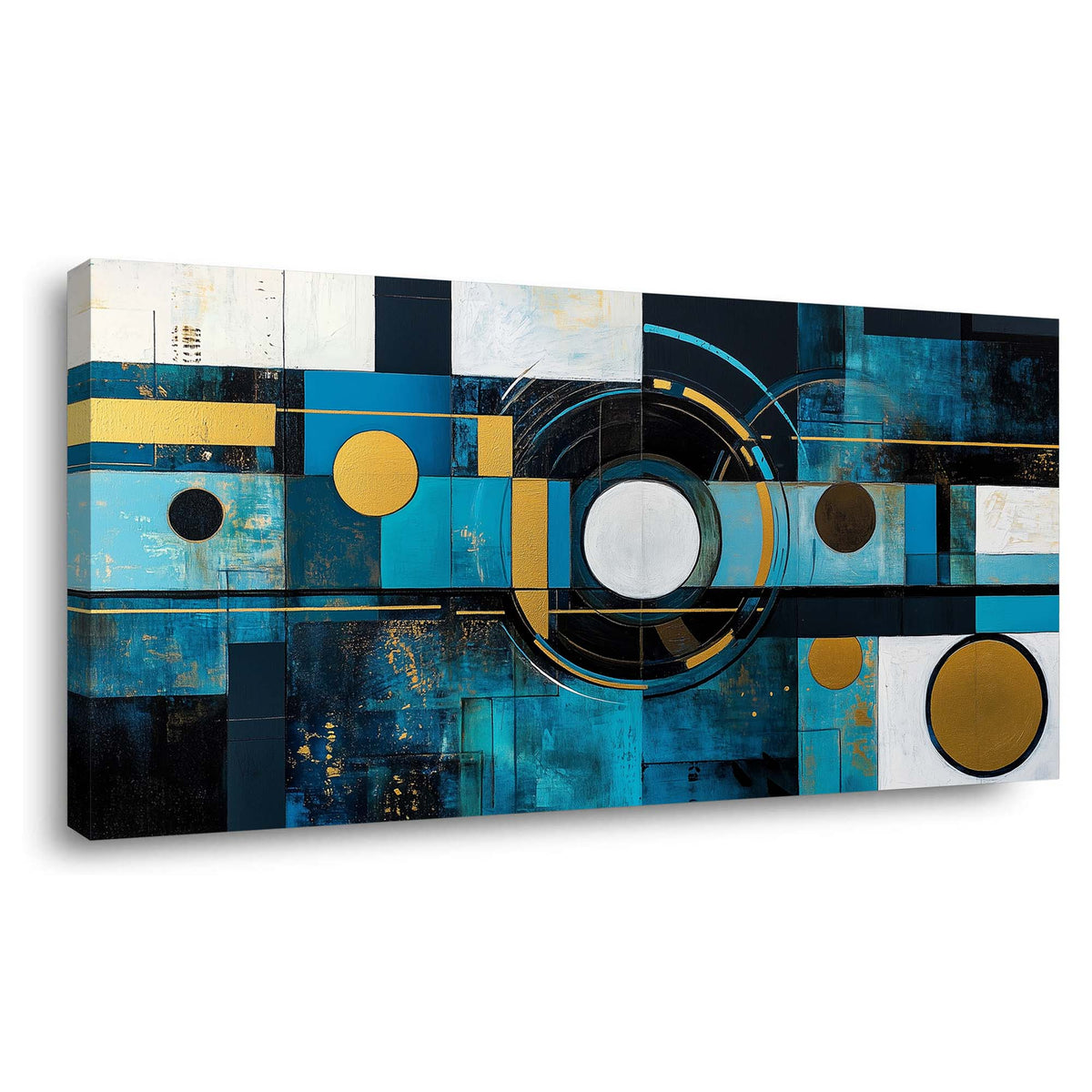 Blue Abstract Abstract Wall Art for Living Room Canvas Painting Prints Artwork Family Bedroom Office Decor