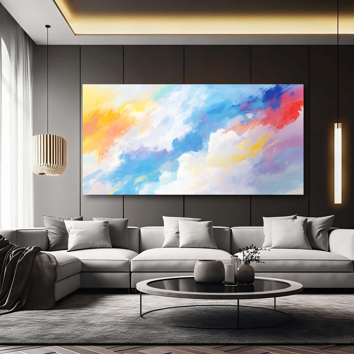 Navy Blue Abstract Abstract Wall Art for Living Room Canvas Painting Prints Artwork Family Bedroom Office Decor
