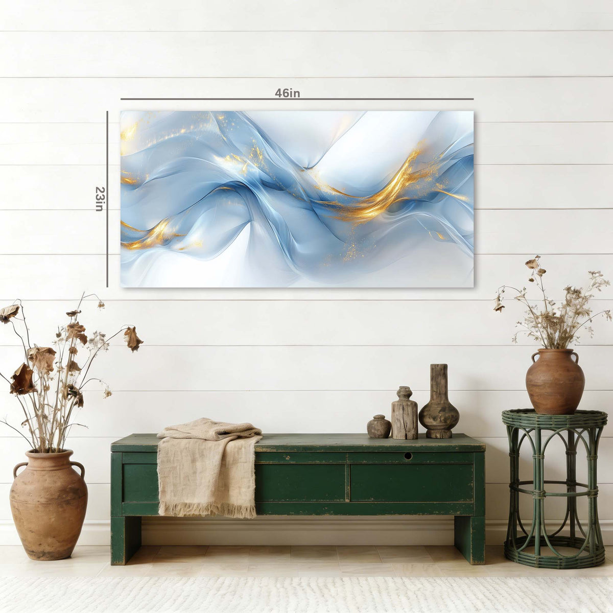 Blue Abstract Abstract Wall Art Modern Canvas Painting Prints Artwork Office Hallway Bedroom Living Room Decor