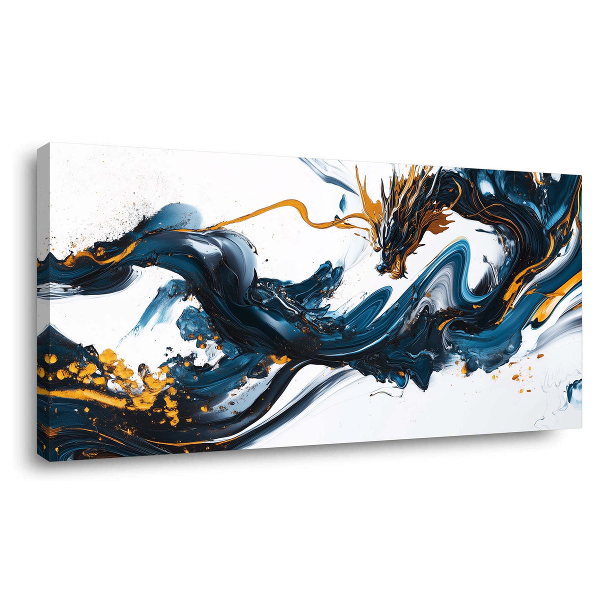 Navy Blue Fantasy Abstract Wall Art Art Deco Painting Prints Canvas Artwork Living Room Family Bedroom Office Decor
