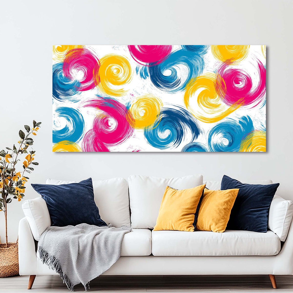 Navy Blue Abstract Abstract Canvas Wall Art for Living Room Prints Artwork Bedroom Office Decor