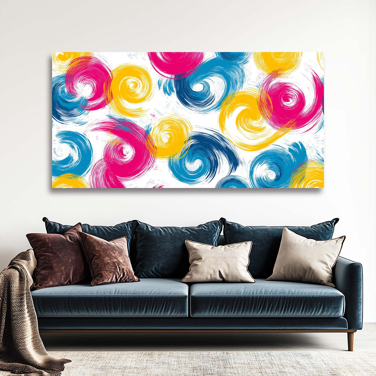 Navy Blue Abstract Abstract Canvas Wall Art for Living Room Prints Artwork Bedroom Office Decor