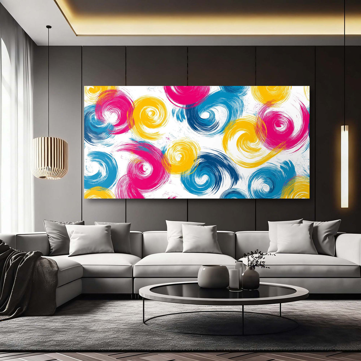 Navy Blue Abstract Abstract Canvas Wall Art for Living Room Prints Artwork Bedroom Office Decor