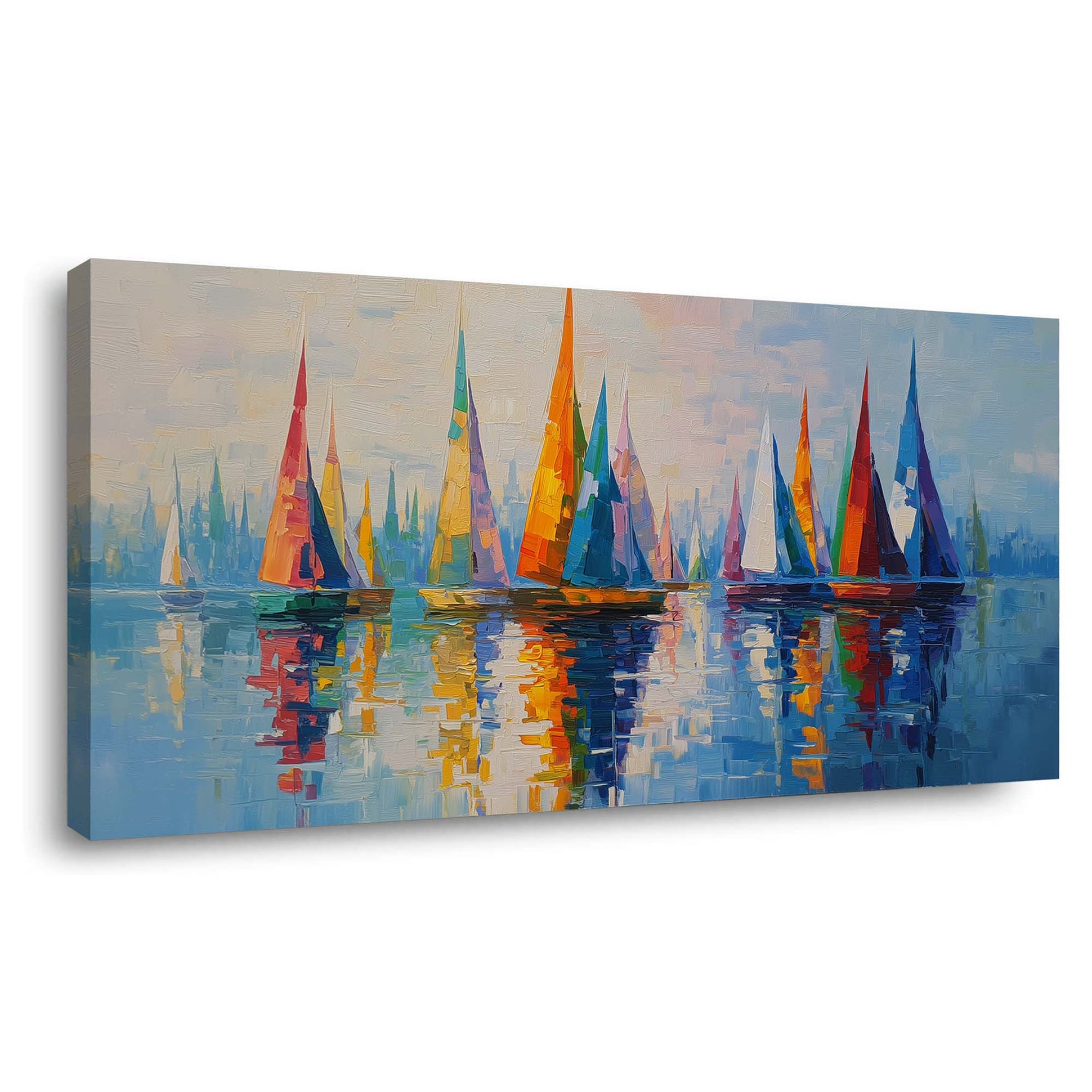 Navy Blue Nautical Abstract Wall Art Canvas Painting Prints Artwor Office Bedroom Living Room Decor