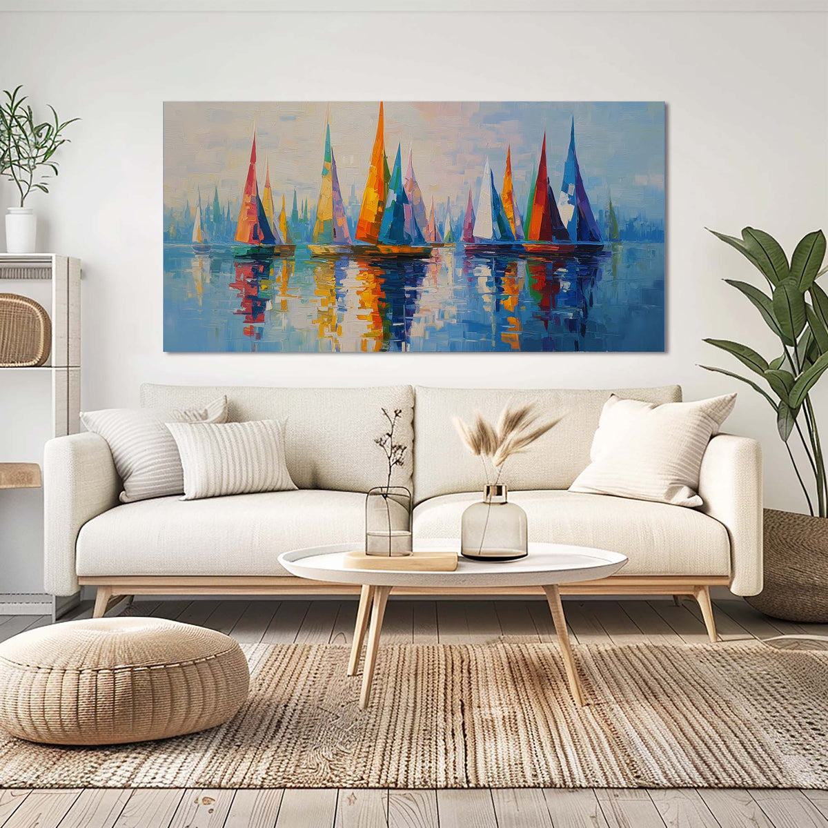 Navy Blue Nautical Abstract Wall Art Canvas Painting Prints Artwor Office Bedroom Living Room Decor