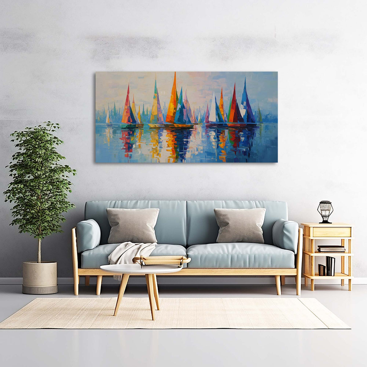 Navy Blue Nautical Abstract Wall Art Canvas Painting Prints Artwor Office Bedroom Living Room Decor