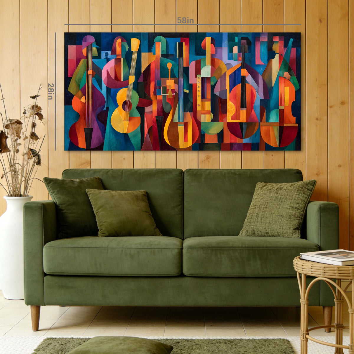 Purple Jazzy Abstract Wall Art for Living Room Canvas Painting Prints Artwork Family Bedroom Office Decor