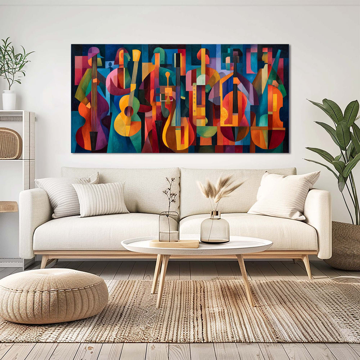 Purple Jazzy Abstract Wall Art for Living Room Canvas Painting Prints Artwork Family Bedroom Office Decor