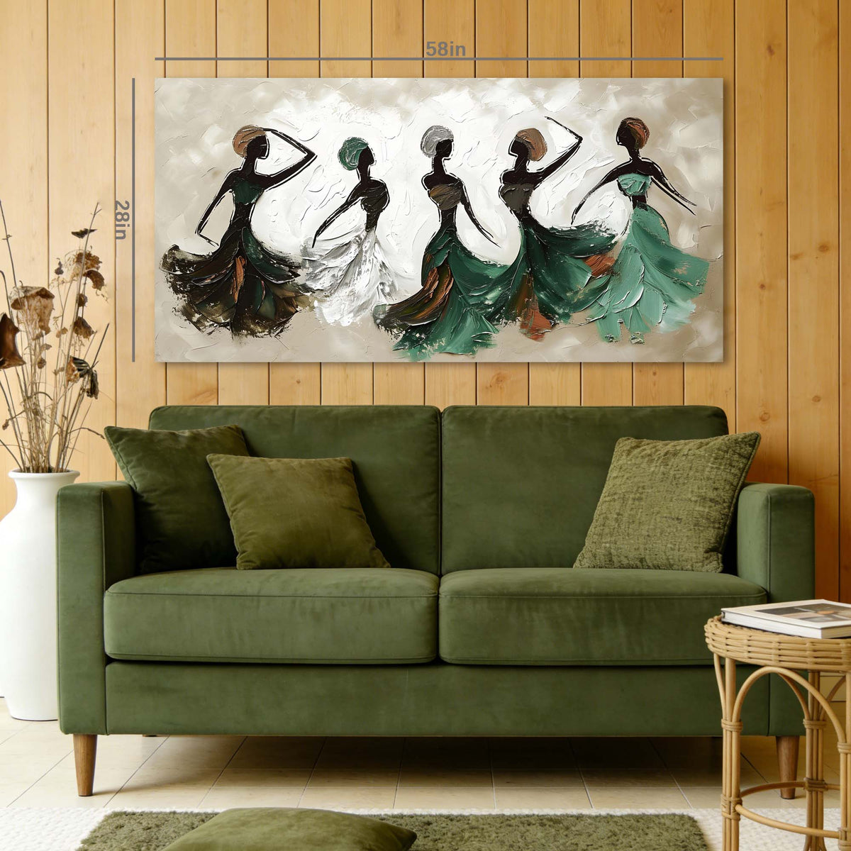 Red Jazzy Abstract Canvas Wall Art for Living Room Prints Artwork Bedroom Office Decor