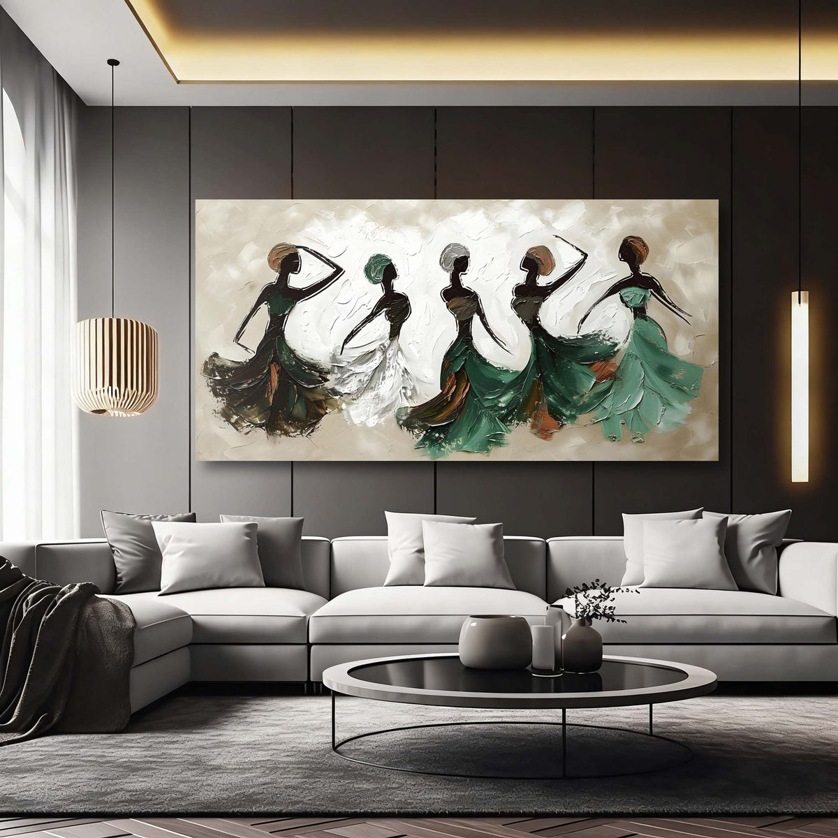 Red Jazzy Abstract Canvas Wall Art for Living Room Prints Artwork Bedroom Office Decor