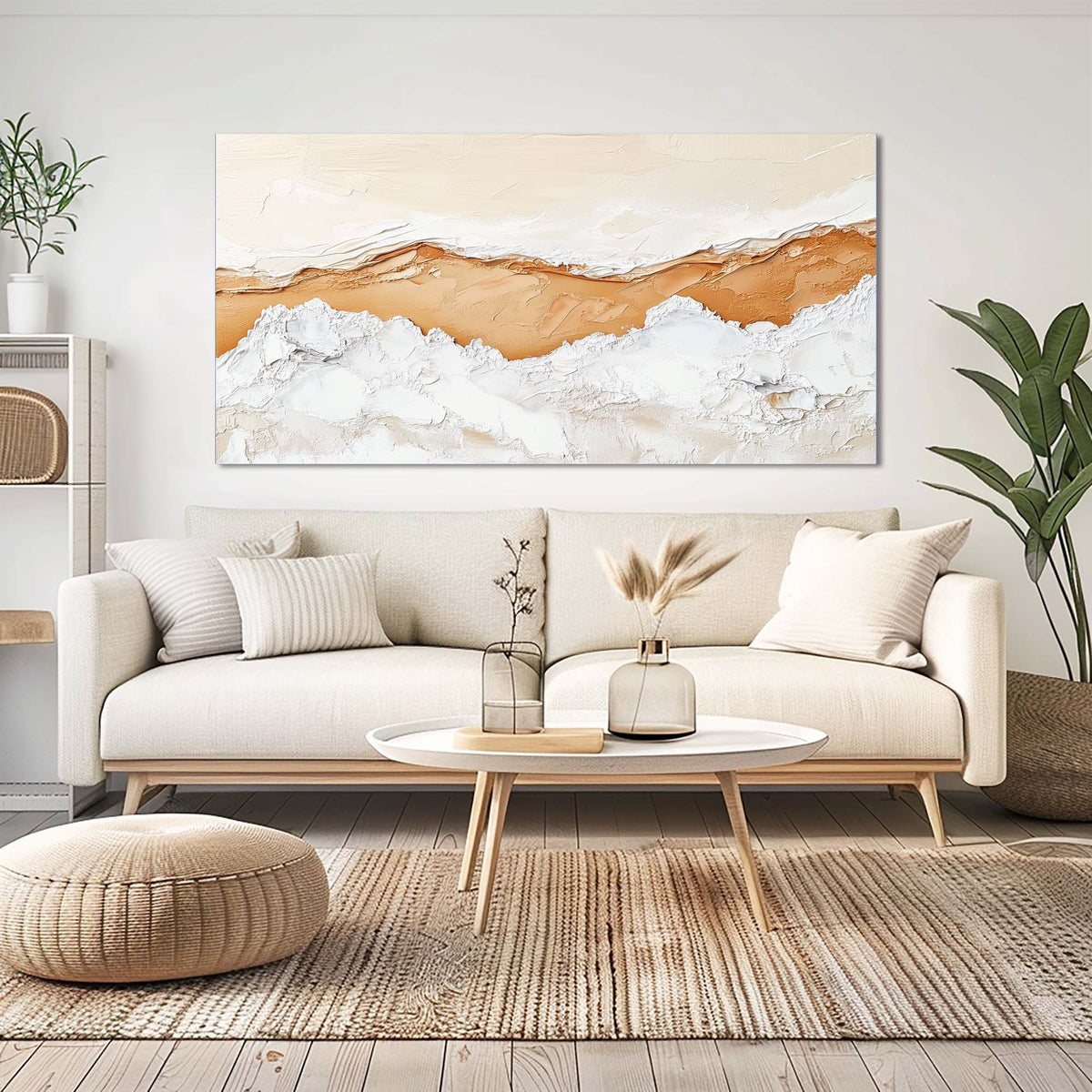 White Abstract Abstract Wall Art Modern Canvas Painting Prints Artwork Office Hallway Bedroom Living Room Decor