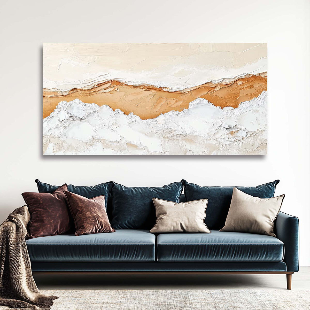 White Abstract Abstract Wall Art Modern Canvas Painting Prints Artwork Office Hallway Bedroom Living Room Decor
