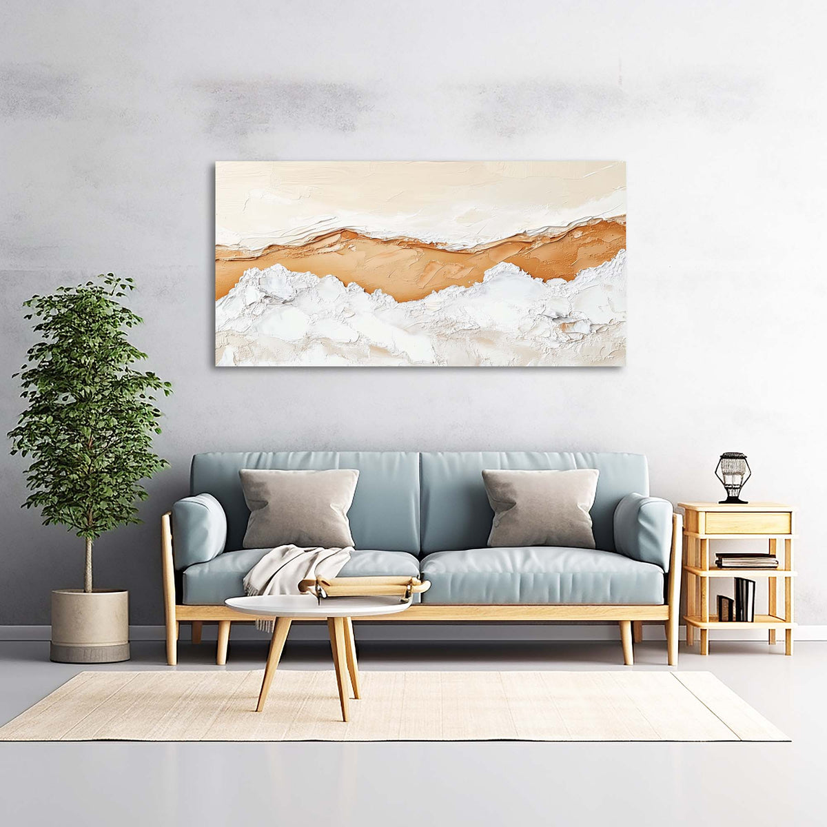 White Abstract Abstract Wall Art Modern Canvas Painting Prints Artwork Office Hallway Bedroom Living Room Decor