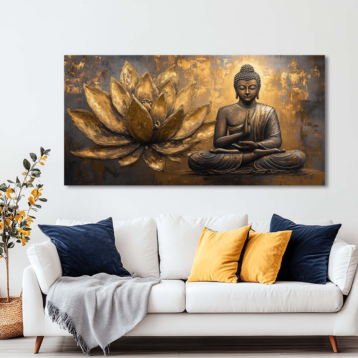 Navy Blue Religious Wall Art Paintings Print Canvas Painting Prints Modern Artwork Office Living Room Over the Couch Bedroom Decor