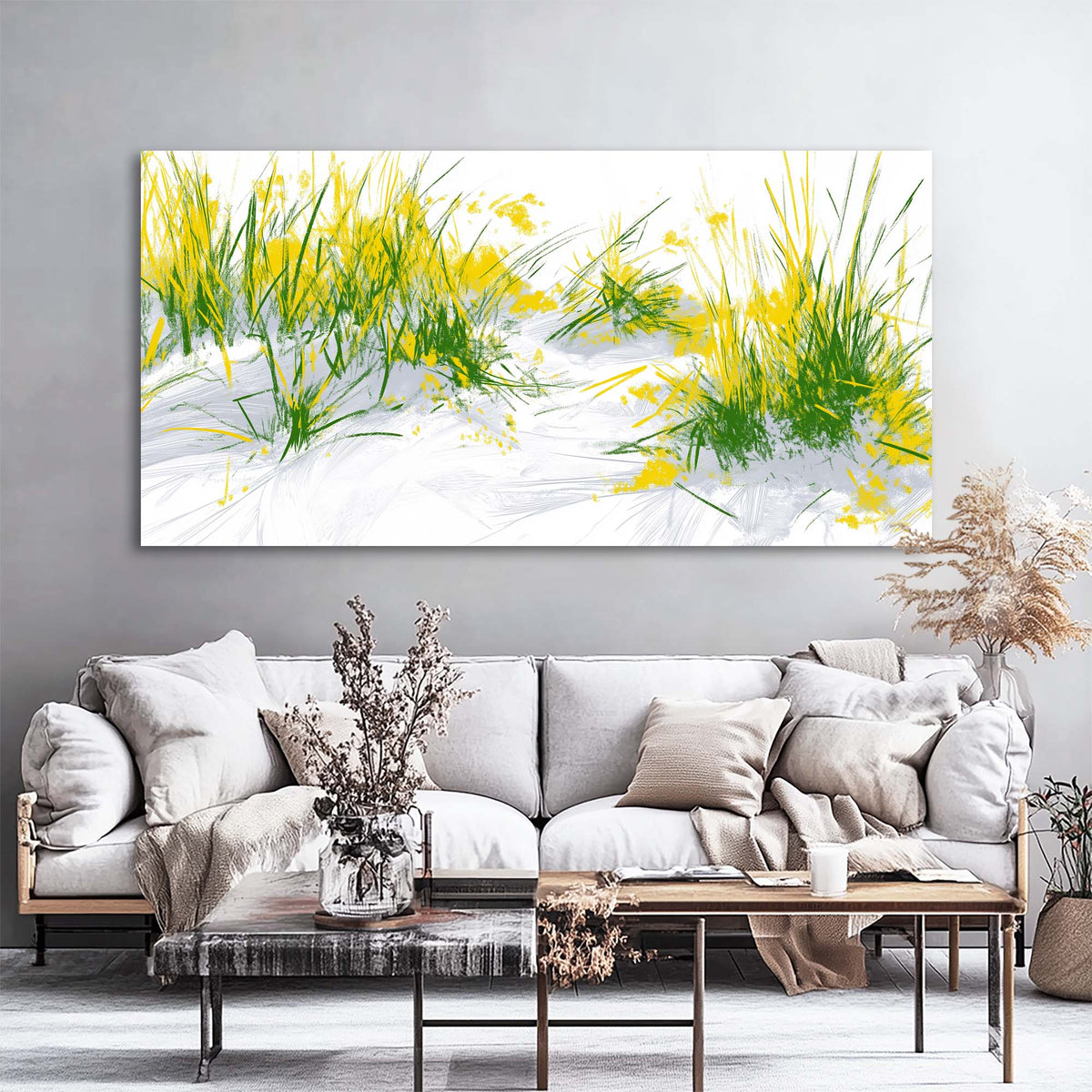 Yellow Spring Nature Canvas Wall Art for Living Room Prints Artwork Bedroom Office Decor