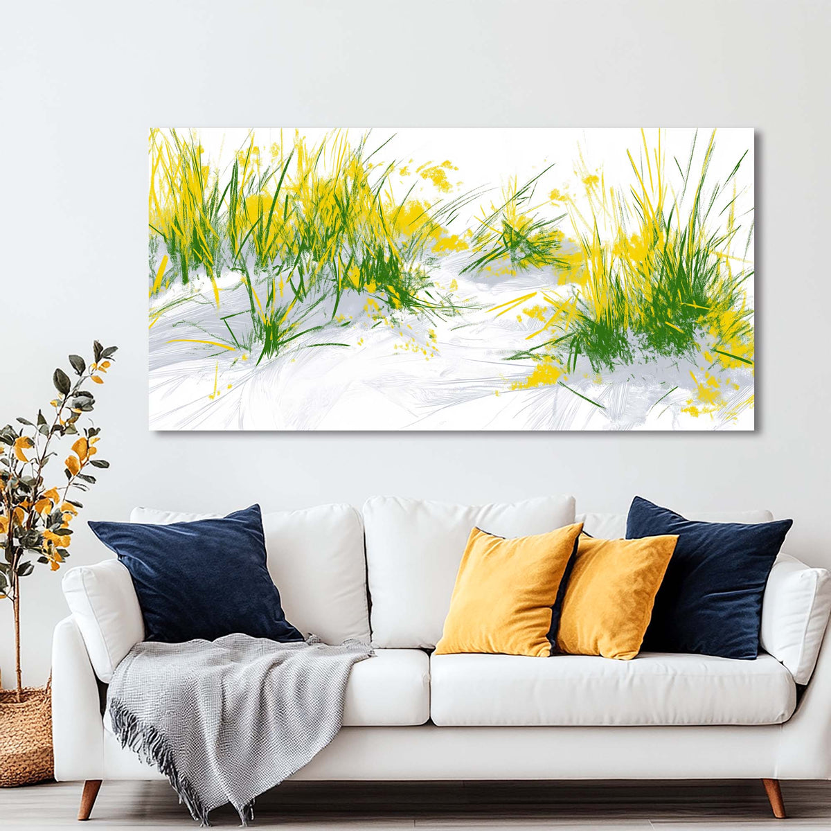 Yellow Spring Nature Canvas Wall Art for Living Room Prints Artwork Bedroom Office Decor