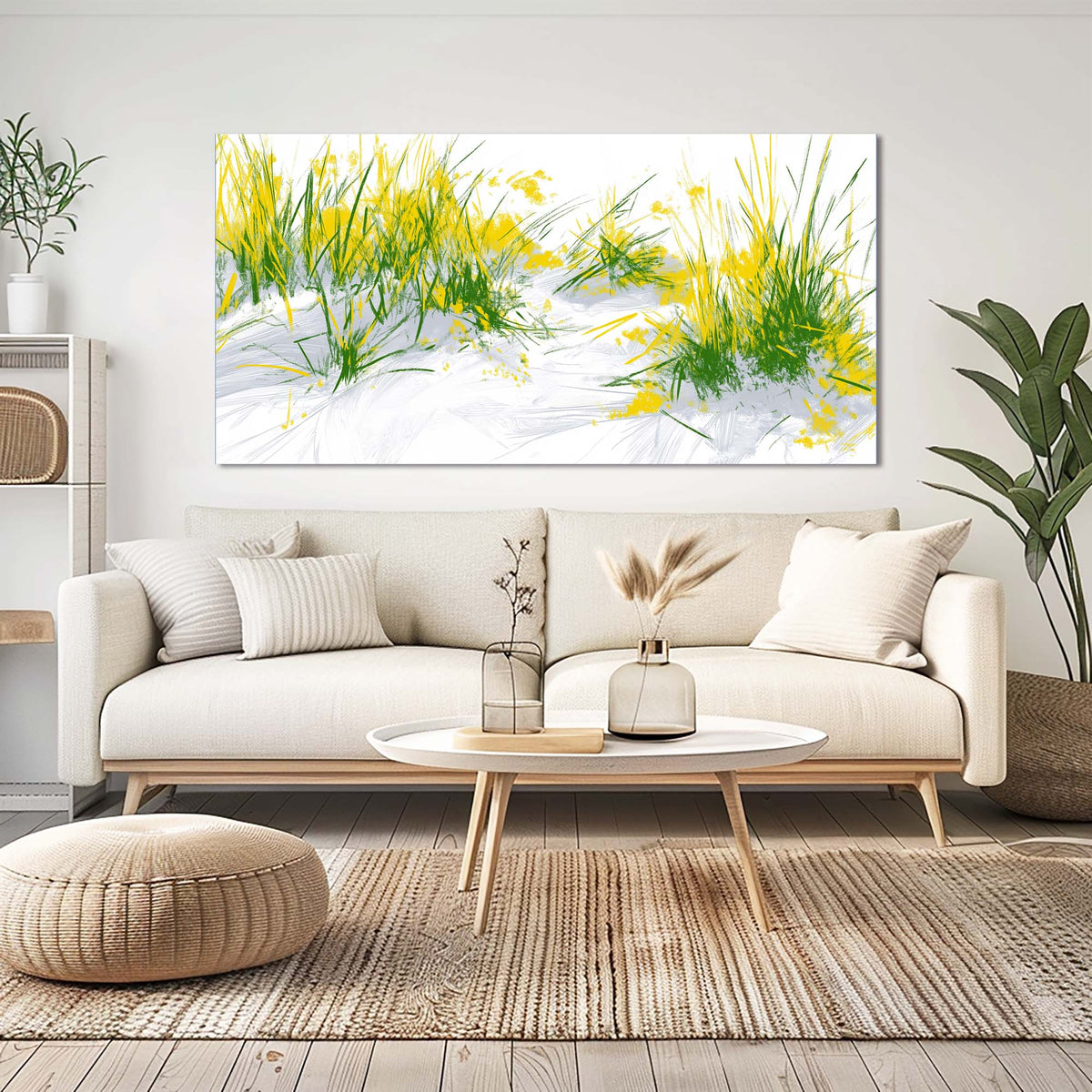 Yellow Spring Nature Canvas Wall Art for Living Room Prints Artwork Bedroom Office Decor