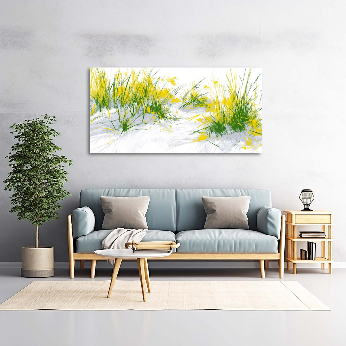Yellow Spring Nature Canvas Wall Art for Living Room Prints Artwork Bedroom Office Decor