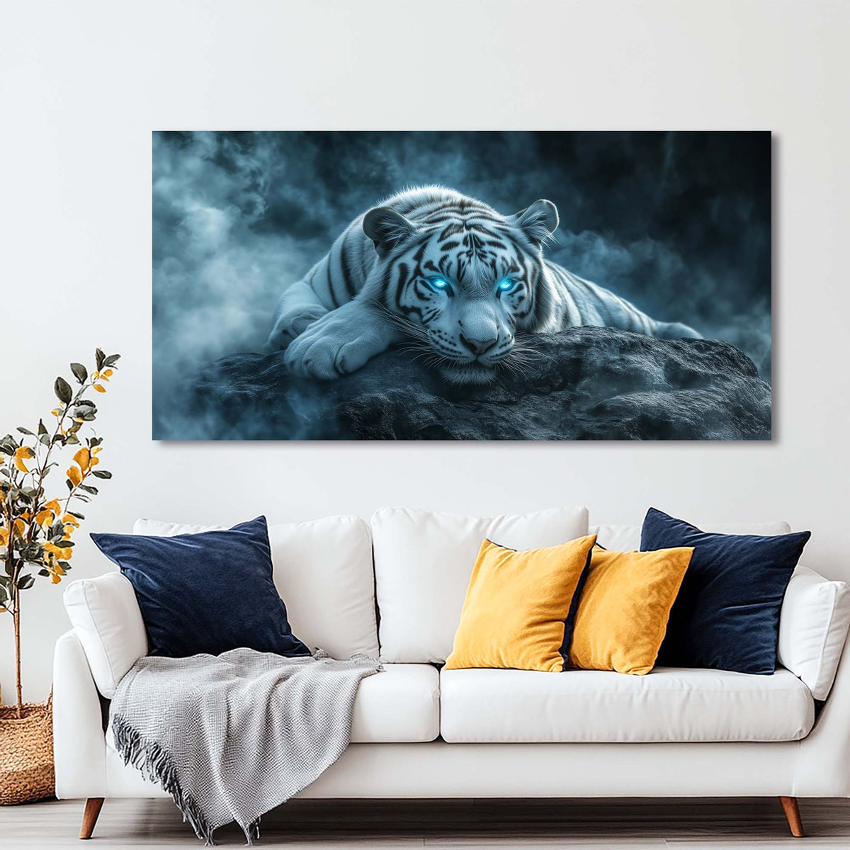 Navy Blue Animals Wall Art Paintings Print Canvas Painting Prints Modern Artwork Office Living Room Over the Couch Bedroom Decor