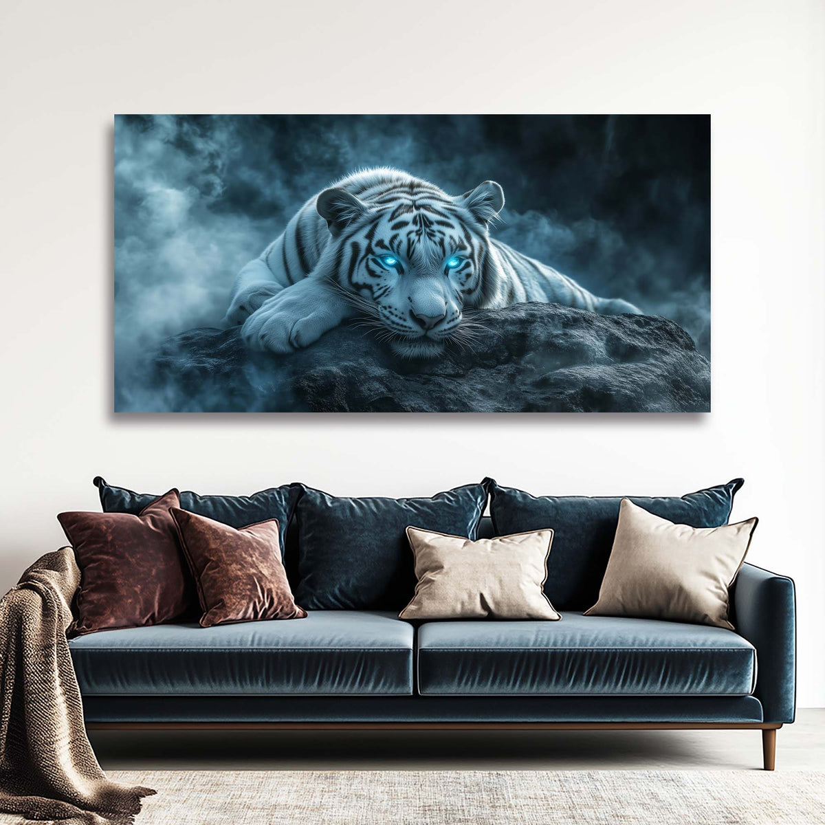 Navy Blue Animals Wall Art Paintings Print Canvas Painting Prints Modern Artwork Office Living Room Over the Couch Bedroom Decor