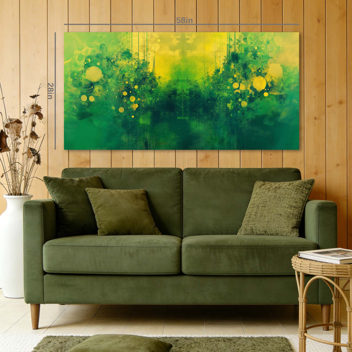 Yellow Abstract Wall Art for Living Room Canvas Painting Prints Art Deco Artwork Office Bedroom Decor