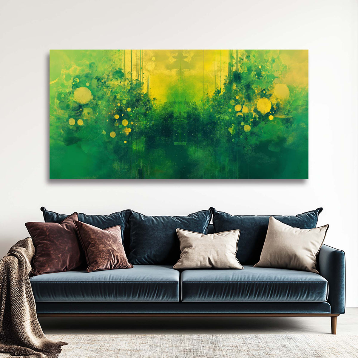 Yellow Abstract Wall Art for Living Room Canvas Painting Prints Art Deco Artwork Office Bedroom Decor