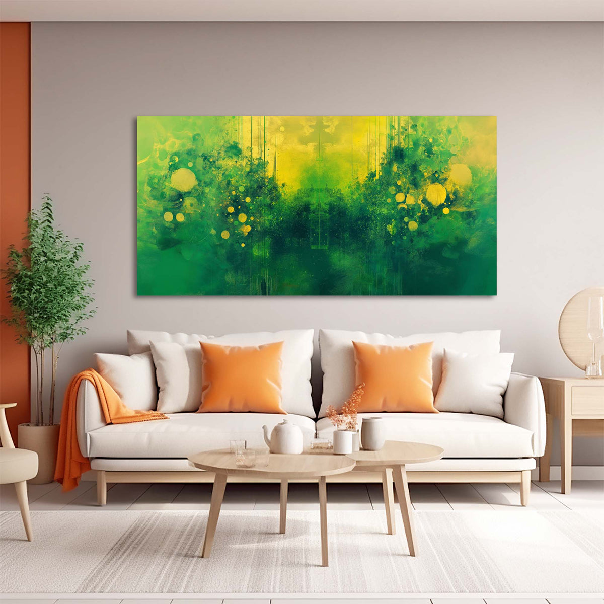 Yellow Abstract Wall Art for Living Room Canvas Painting Prints Art Deco Artwork Office Bedroom Decor
