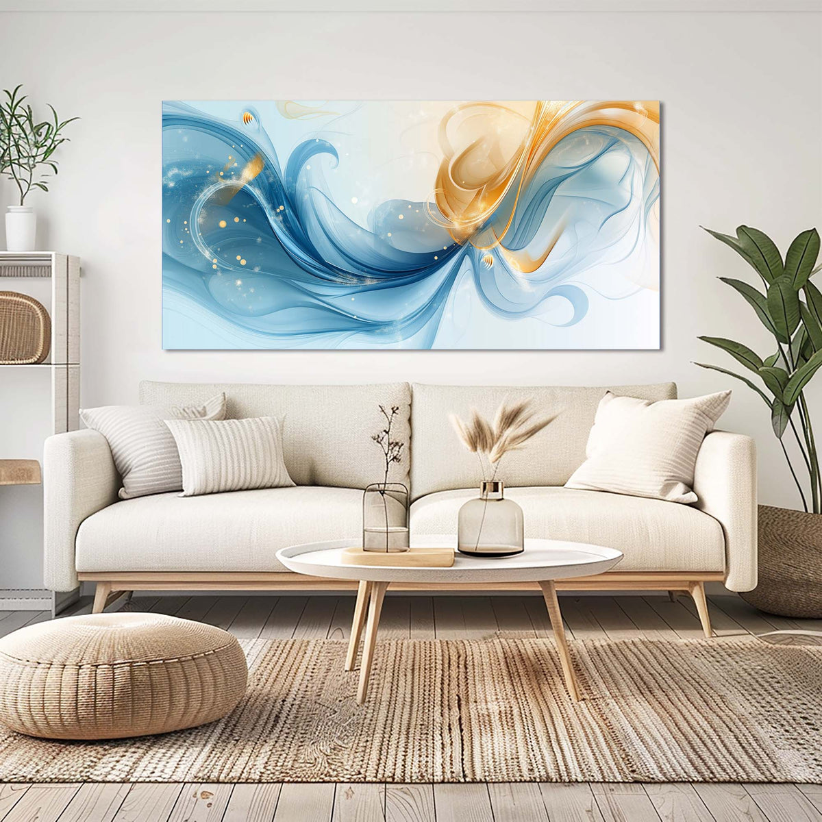 Blue Abstract Abstract Canvas Wall Art for Living Room Prints Artwork Bedroom Office Decor
