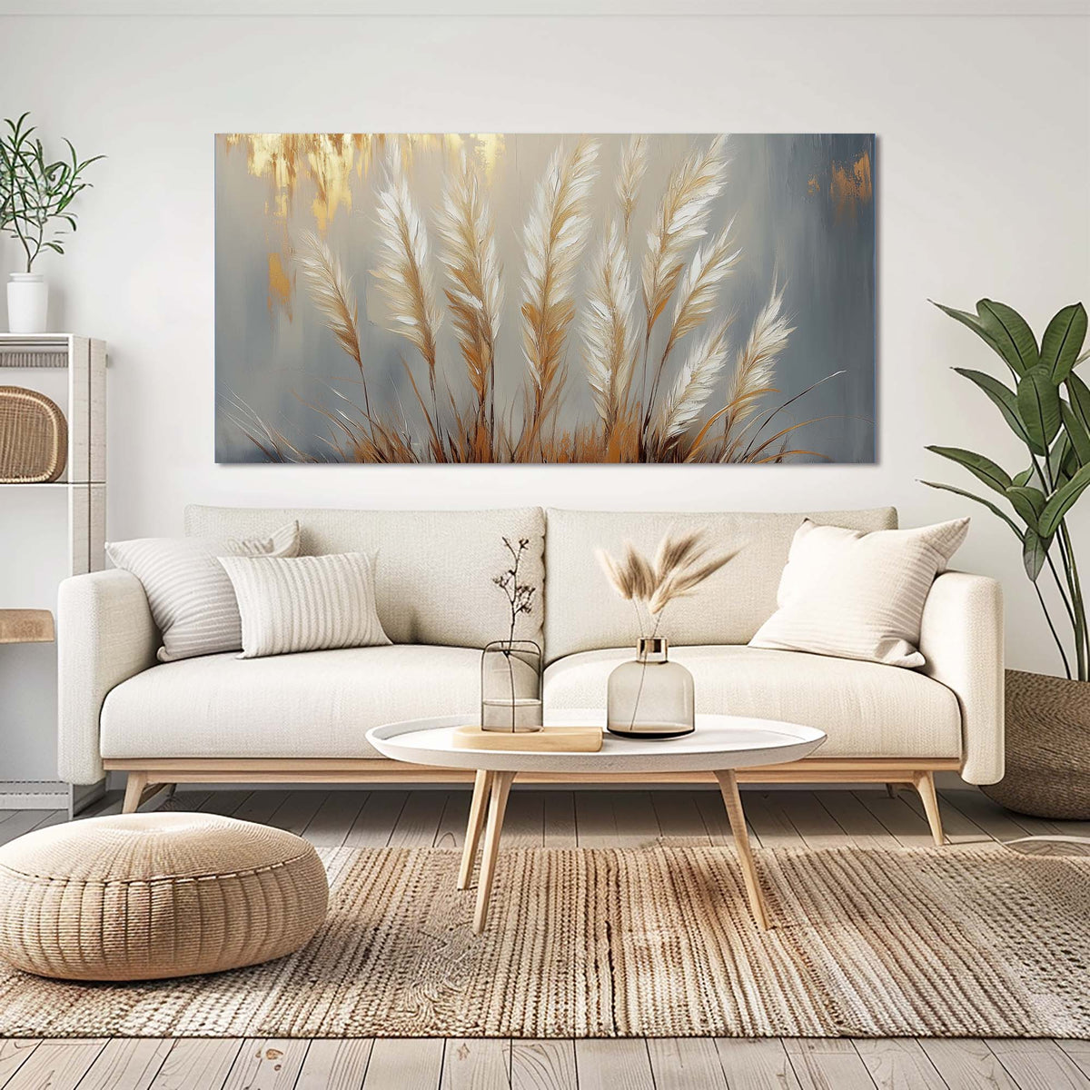 Gray Abstract Floral Wall Art Canvas Painting Prints Artwor Office Bedroom Living Room Decor