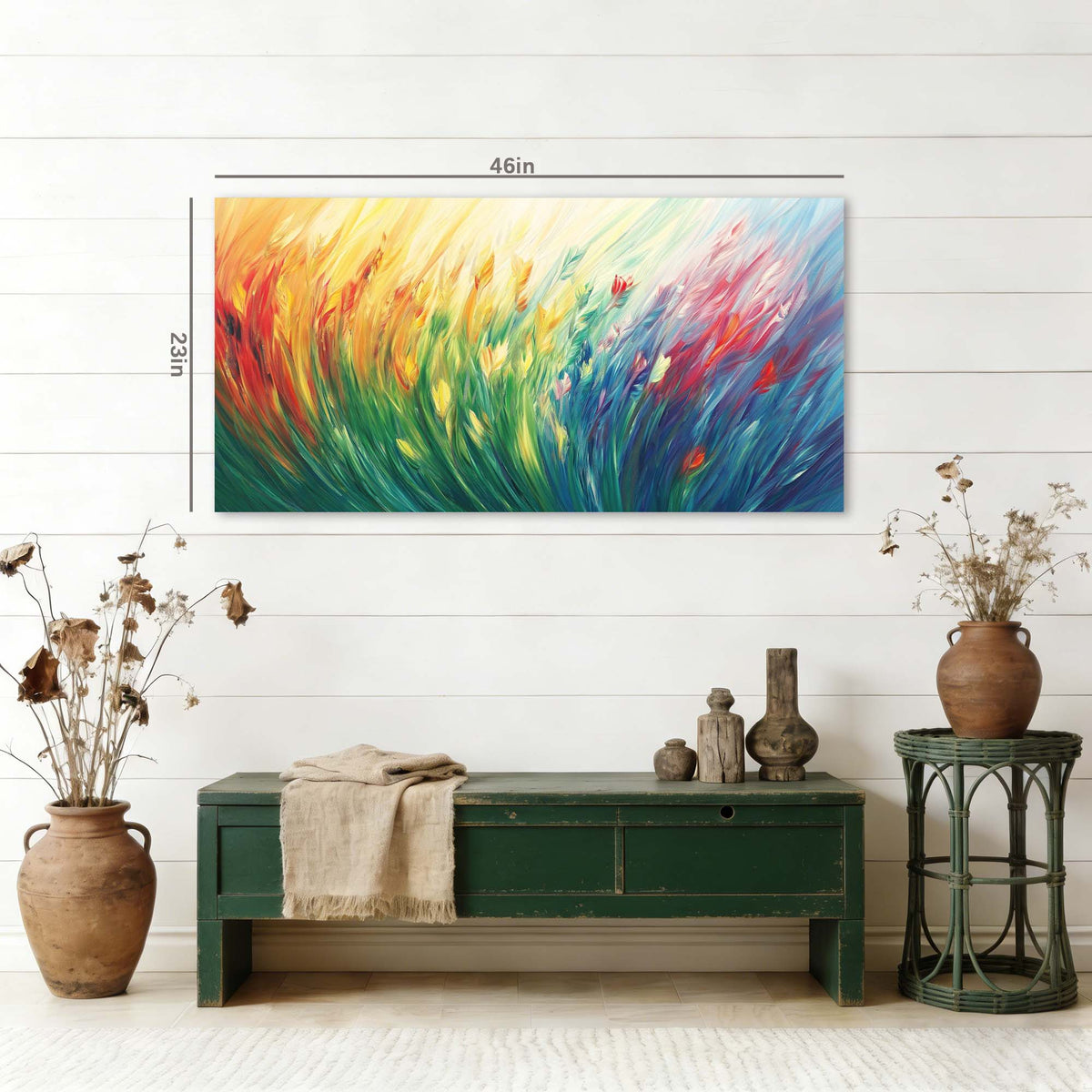 Orange Floral Wall Art Paintings Print Canvas Painting Prints Modern Artwork Office Living Room Over the Couch Bedroom Decor