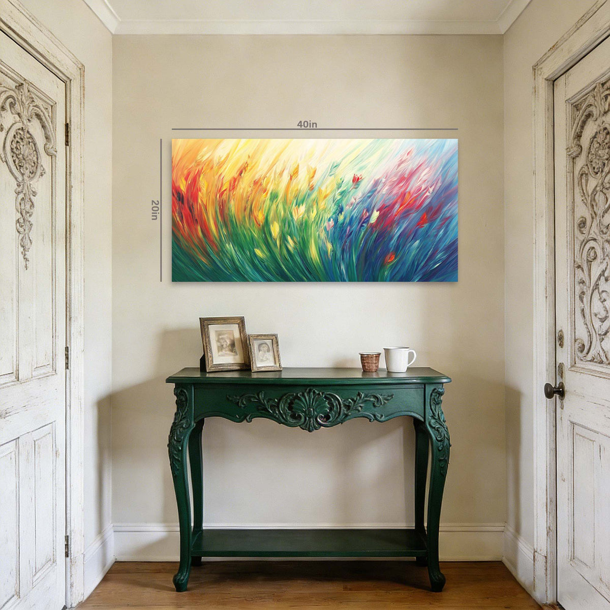 Orange Floral Wall Art Paintings Print Canvas Painting Prints Modern Artwork Office Living Room Over the Couch Bedroom Decor